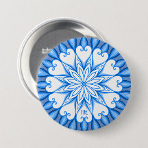 Elegantes ästhetisches White & Blue Mandala Mit Mo