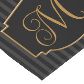 Elegantes, ausgeklügeltes Monogramm Großer Tischläufer (Ecke)
