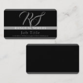 Elegantes Aussehen | Elegant Mit Monogramm Visitenkarte (Vorne/Hinten)