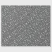 Elegantes B-Monogramm-Muster Geschenkpapier (Flach)