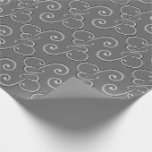 Elegantes B-Monogramm-Muster Geschenkpapier (Ecke)