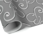 Elegantes B-Monogramm-Muster Geschenkpapier (Rolleneckpunkt)