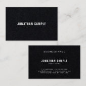 Elegantes B&W Schlicht Sauberes Berufliches Luxus  Visitenkarte (Vorne/Hinten)