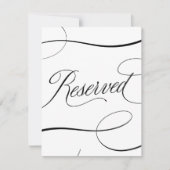 Elegantes B & W Script-Hochzeitszeichen vorbehalte (Vorderseite)