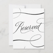 Elegantes B & W Script-Hochzeitszeichen vorbehalte (Rückseite)