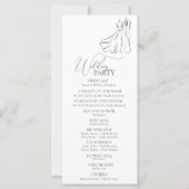 Elegantes B&W Tux & Dress-Hochzeitsprogramm (Rückseite)