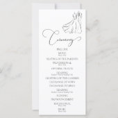 Elegantes B&W Tux & Dress-Hochzeitsprogramm (Vorderseite)