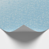 Elegantes Baby-Blau des Damast-Entwurfs-| Geschenkpapier (Ecke)