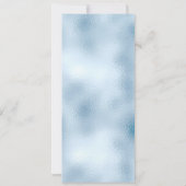 Elegantes Baby Blue Glitzer and Foil Wedding Menu Einladung (Rückseite)