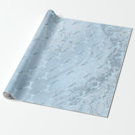 Elegantes Baby-Blue Weihnachtsrentiermuster Geschenkpapier