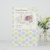 Elegantes Baby Boy oder Girl Scrapbook Foto Frame Briefpapier (Stehend Vorderseite)