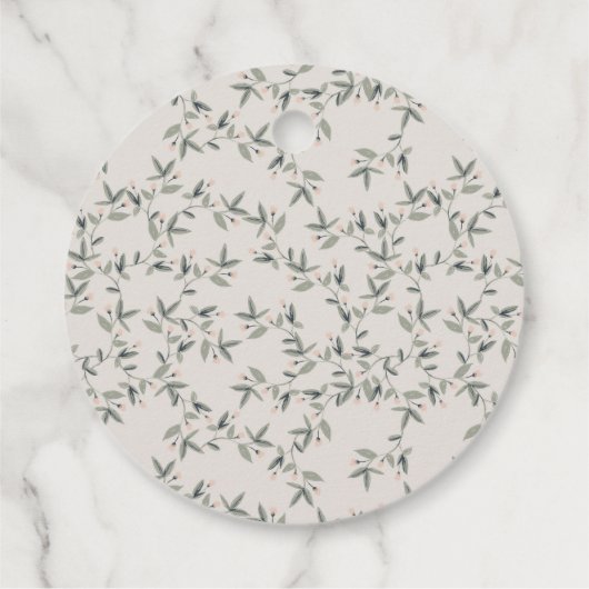 Elegantes Baby Deer Blumengebirge Wappen jeden Geb Geschenkanhänger (Rückseite)