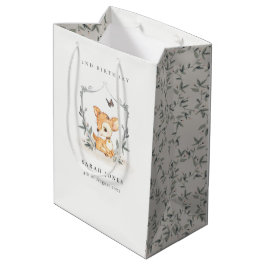 Elegantes Baby Deer Blumengebirge Wappen jeden Geb Mittlere Geschenktüte
