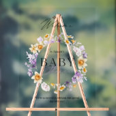 Elegantes Baby-Dusche Begrüßungszeichen Acrylschild (Neutral)