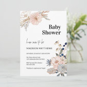 Elegantes Baby-Duschfest Einladung (Stehend Vorderseite)