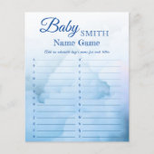 Elegantes Baby Duschname und entwirren Spiel (Vorderseite)