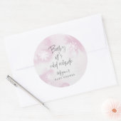 Elegantes Baby Es ist kalt draußen, rosa Babydusch Runder Aufkleber (Umschlag)