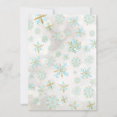 Elegantes Baby Es ist kalte Outside Boys Babydusch Einladung (Rückseite)