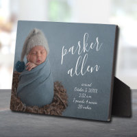Elegantes Baby Foto Geburtsankündigung Achtung