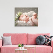 Elegantes Baby Girl Kinderzimmer Birth Foto Leinwanddruck (Insitu (Wohnzimmer))