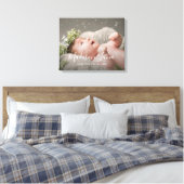 Elegantes Baby Girl Kinderzimmer Birth Foto Leinwanddruck (Insitu (Schlafzimmer))
