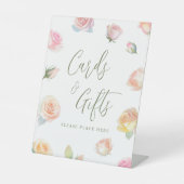 Elegantes Baby in Bloom Baby Duschkarten und Gesch Sockelschild (Vorderseite)