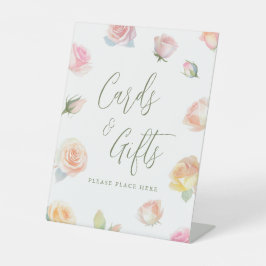 Elegantes Baby in Bloom Baby Duschkarten und Gesch Sockelschild