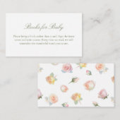 Elegantes Baby in Bloom Baby Shower Books for Baby Begleitkarte (Vorne/Hinten)