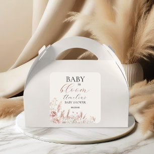Elegantes Baby in Blütenpracht Quadratischer Aufkleber