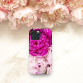 Elegantes Baby Pink und Fuschia Peonies Case-Mate iPhone Hülle