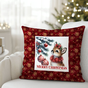 Elegantes Baby-Reh-Cozy-Winter-Kinderzimmer-Dekor  Kissen