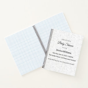 Elegantes Baby-Shower-Andenken-Notizbuch Notizblock