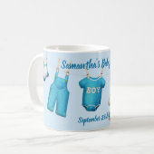 Elegantes Baby Shower Coffee Tasse Gastgeschenk (Vorderseite Links)