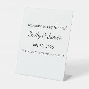 Elegantes Baby-Shower-Podest-Schild   Floral & Gol Sockelschild
