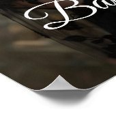 Elegantes Babydusche Foto Begrüßungszeichen Poster (Ecke)