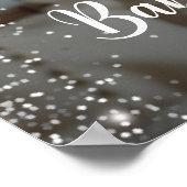 Elegantes Babydusche Foto Begrüßungszeichen Poster (Ecke)