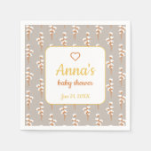 Elegantes Babyduschpapier aus Cotton Floral Arch Serviette (Vorderseite)