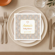 Elegantes Babyduschpapier aus Cotton Floral Arch