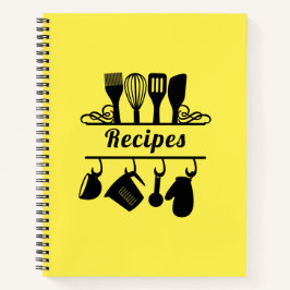 Elegantes Backen Kochlemon Gelbe Rezepte Notizblock