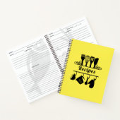 Elegantes Backen Kochlemon Gelbe Rezepte Notizblock (Innenseite)