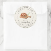 Elegantes Backetikett Runder Aufkleber (Tasche)