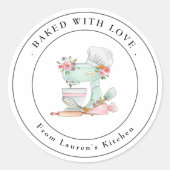 Elegantes Backlabel Runder Aufkleber (Vorderseite)