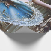 Elegantes Ballerina Design Geburtstagsgeschenkpapi Geschenkpapier (Ecke)