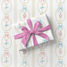 Elegantes Ballerina-Nussknacker-Geschenkpapier