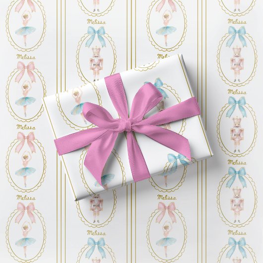 Elegantes Ballerina-Nussknacker-Geschenkpapier Geschenkpapier