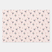 Elegantes Ballerina Pink Wasserfarben Muster Balle Geschenkpapier Set (Vorderseite 2)