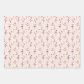 Elegantes Ballerina Pink Wasserfarben Muster Balle Geschenkpapier Set (Vorderseite)