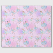 Elegantes Ballerinas Geschenkpapier (Flach)