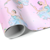 Elegantes Ballerinas Geschenkpapier (Rolleneckpunkt)