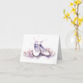 Elegantes Ballet Slippers BLANK Karte (Gelbe Blume)